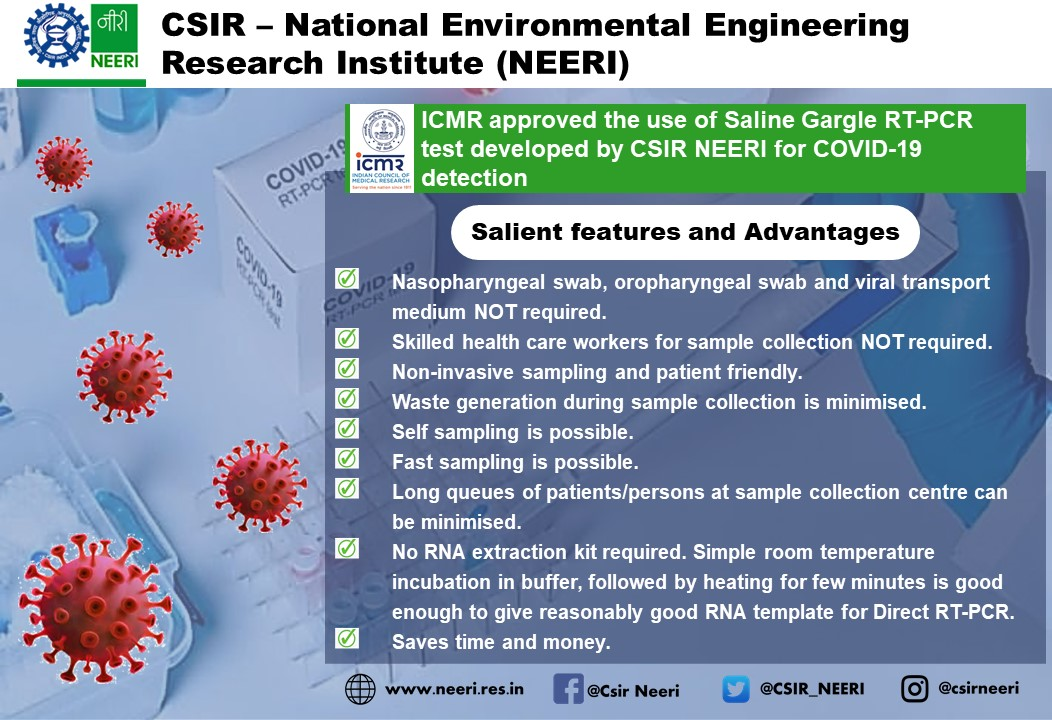 Saline Gargle RT-PCR Testing Method