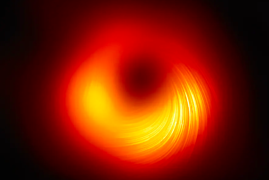 First Image of a Black Hole’s Magnetic Field