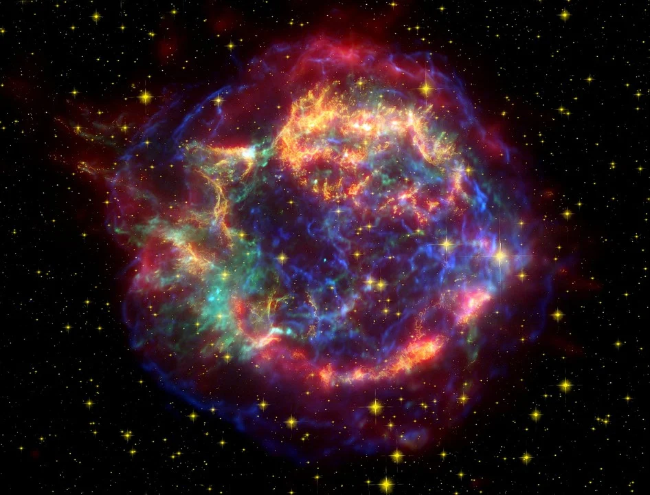 Supernova explosion traced