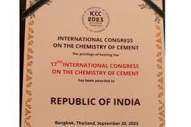 17th International Congress on the Chemistry of Cement