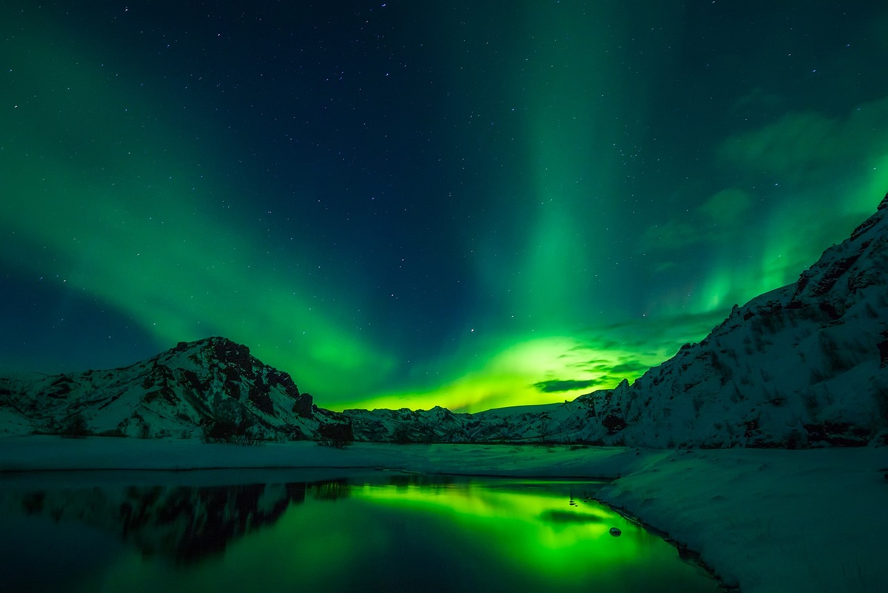 Aurora lights in India